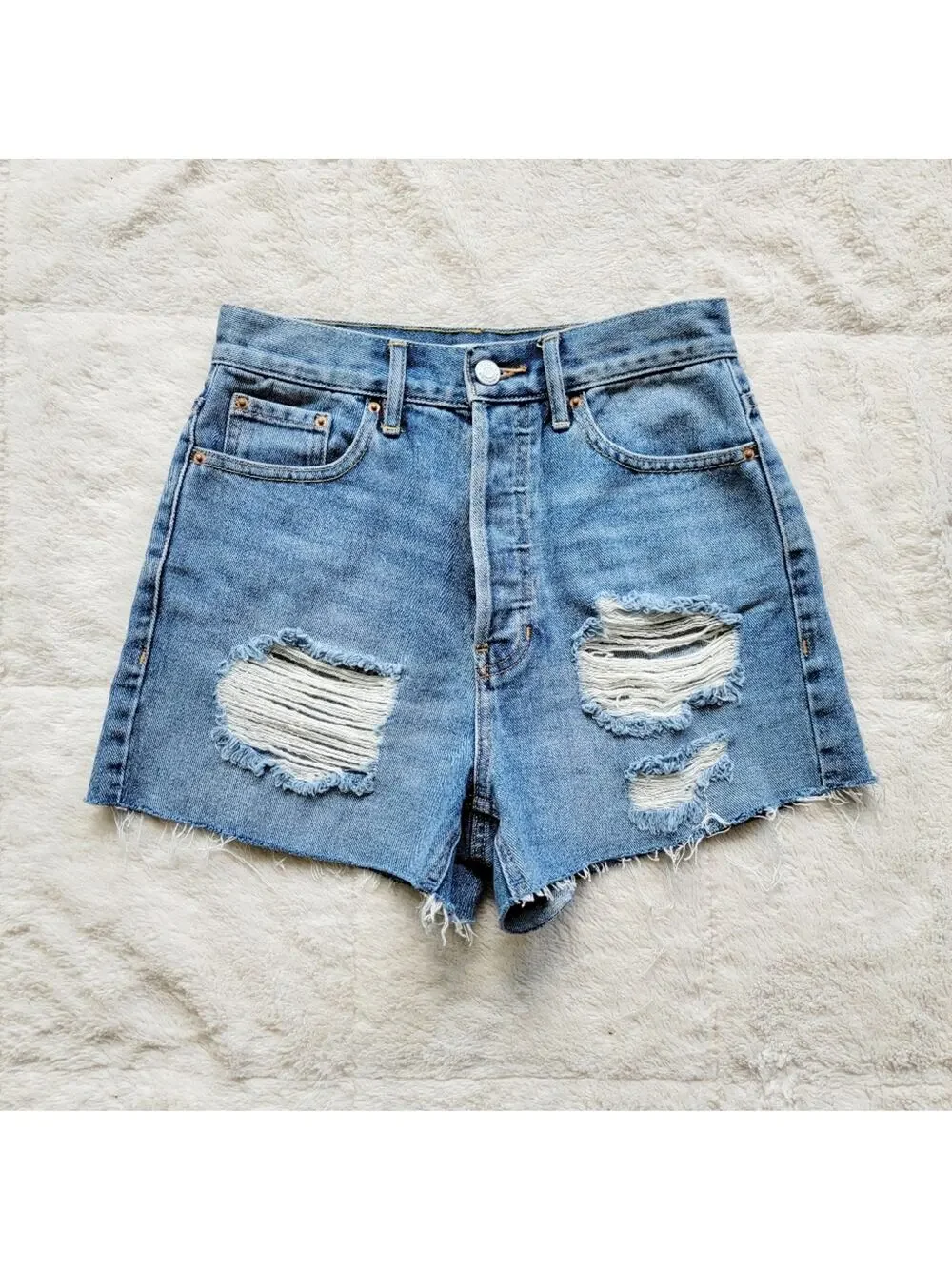 Pacsun Ultra High Rise Distressed Vintage Shorts